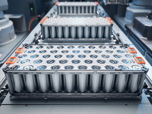 lithium-ion battery modules with cylindrical cells arranged in a metal housing